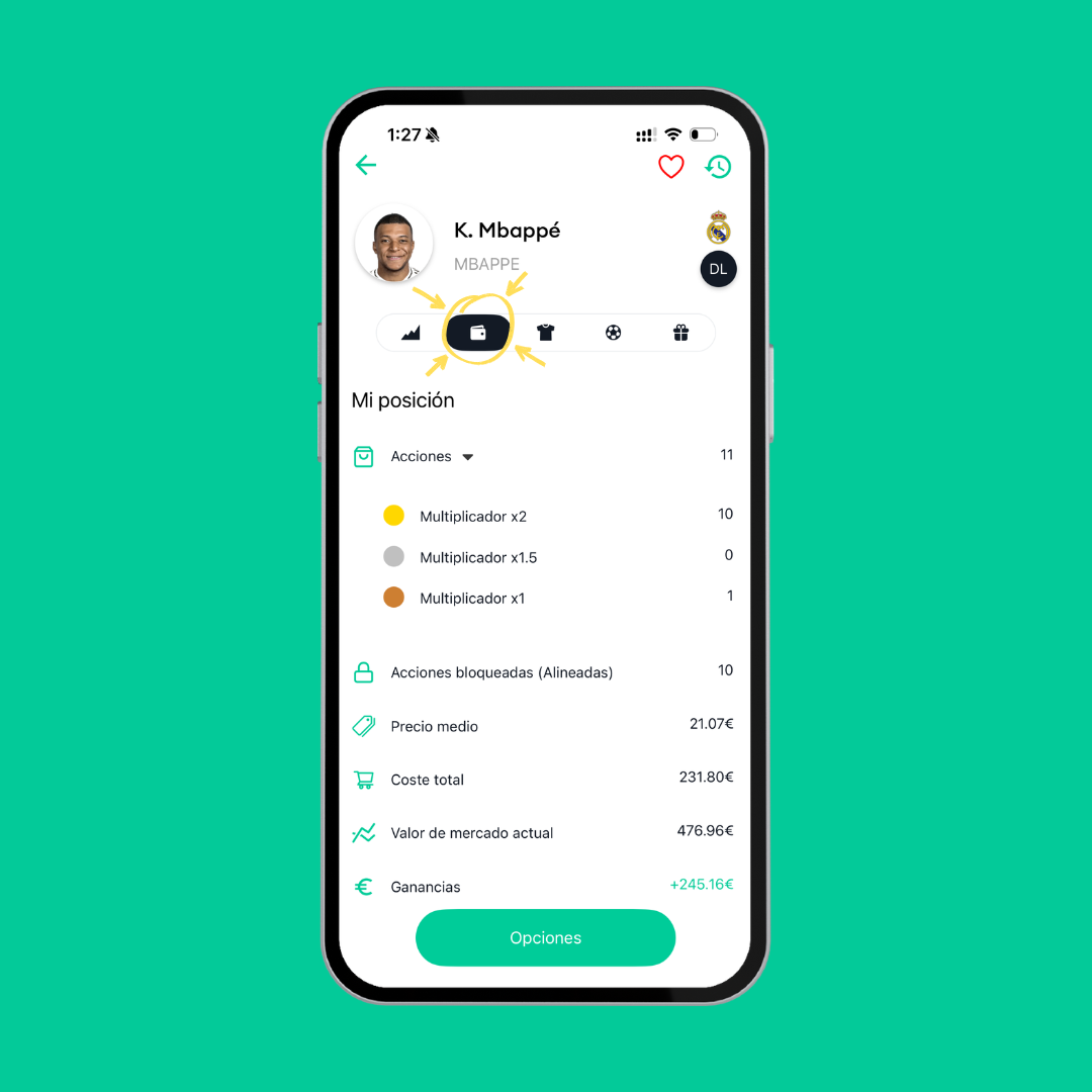 Categoría de acciones del jugador